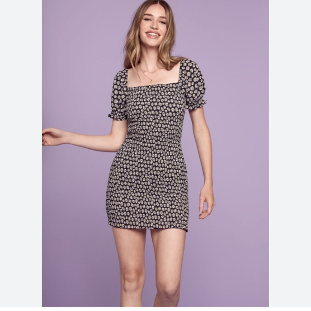 Trixxi puffy sleeve flower dress XL